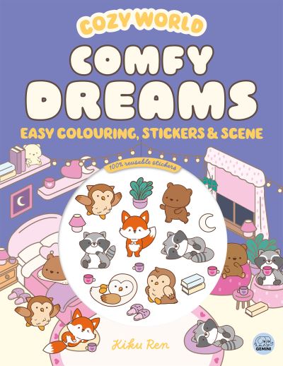 Cozy World Comfy Dreams: Easy Colouring and Sticker Scene for Teens, Young Adult